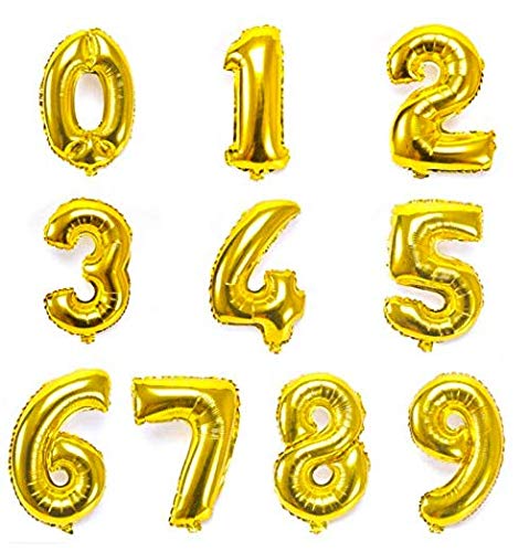 Image of Wanna Party Numerical 0 18 inch Golden Balloon Pack of 1