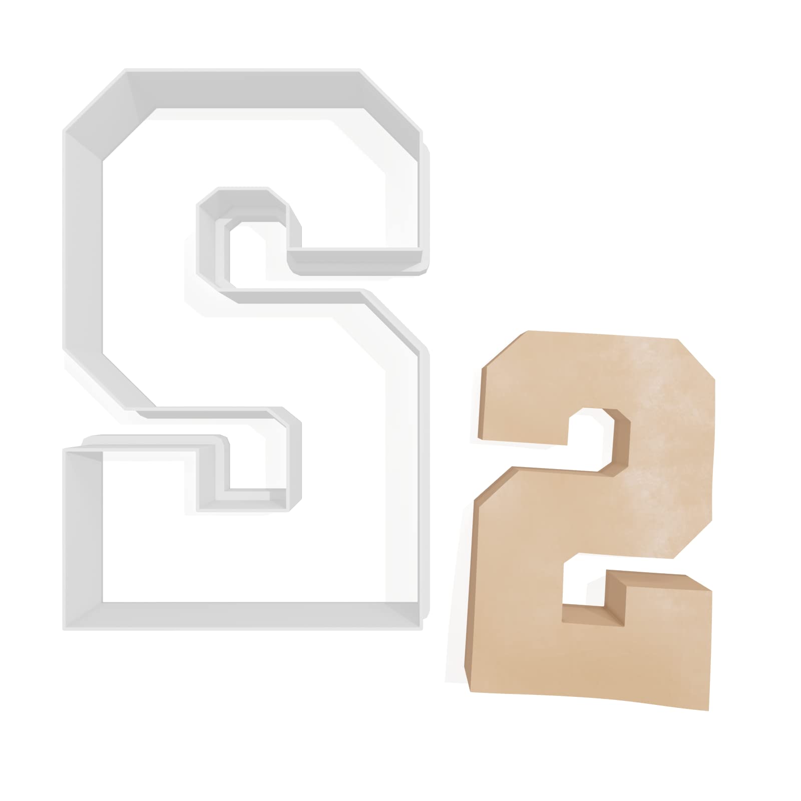 Varsity Number 2 Cookie Cutter - 3 Sizes