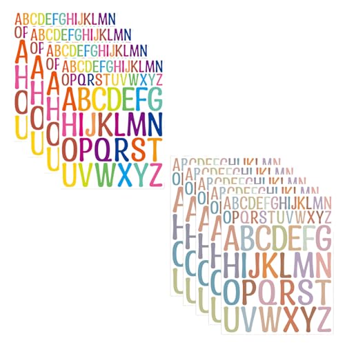 9 Feuilles Autocollants Lettre, Autocollants Alphabet Prenom, Stickers Alphabet en vinyle, Enfants Autocollants imperméables, pour Déco Scrapbooking Boîte...