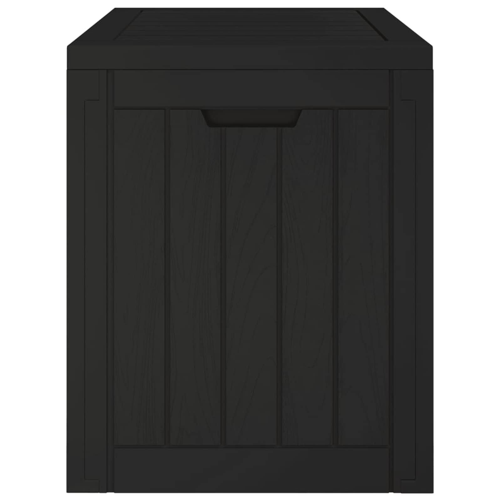 Homgoday Pudełko do przechowywania ogrodu, czarne, 55,5 x 43 x 53 cm, polipropylen, skrzynia do przechowywania na zewnątrz, przechowywanie narzędzi ogrodowych, taras, meble ogrodowe 961