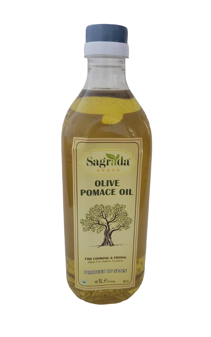 Sagrada Spanish Olive Pomace Oil 1 Litre | Excellent Quality Cooking and Frying Oil | 100% from Olives | Ideal for Indian Cuisine (B07ZJXCKQ3) Amazon Price History, Amazon Price Tracker