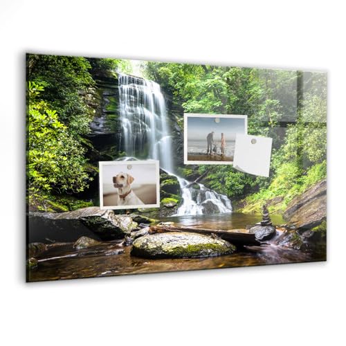 Tableau magnétique design en verre forestier vertical ou horizontal 60x40cm