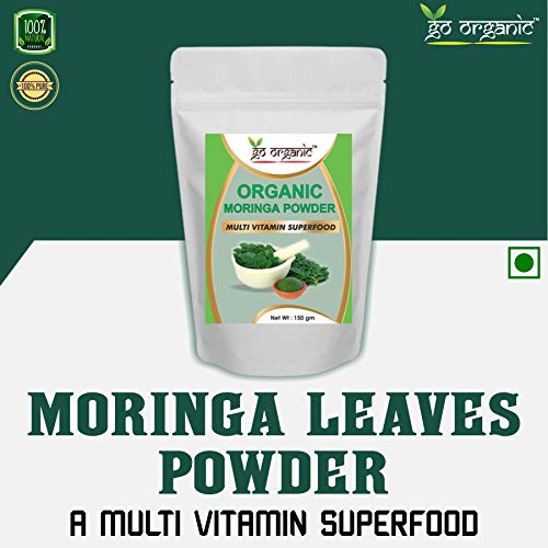Image of Go Organic Moringa Leaf Powder (150 Gm) - Herbal Supplement with Vitamins