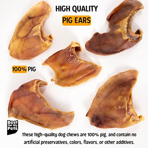 Best For My Pets Pig Ears For Dogs (Whole, 30 Pack), Healthy, Highly Digestible All Natural Pigs Ears Long-Lasting Dog Chews, Pork Dog Chew Treat #TOP7