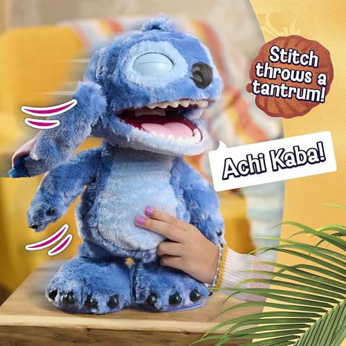 Just Play Disney Ultimate Stitch – Funktionsplüschtier, 100+ Geräusche und Reaktionen, ab 3 Jahre, 43cm, interaktiv, Kuscheltier