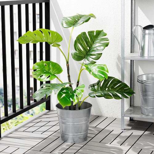 【交渉中】【IKEA】モンステラ 人工観葉植物 Amazon｜IKEA/イケア FEJKA：人工観葉植物90 cm モンステラ