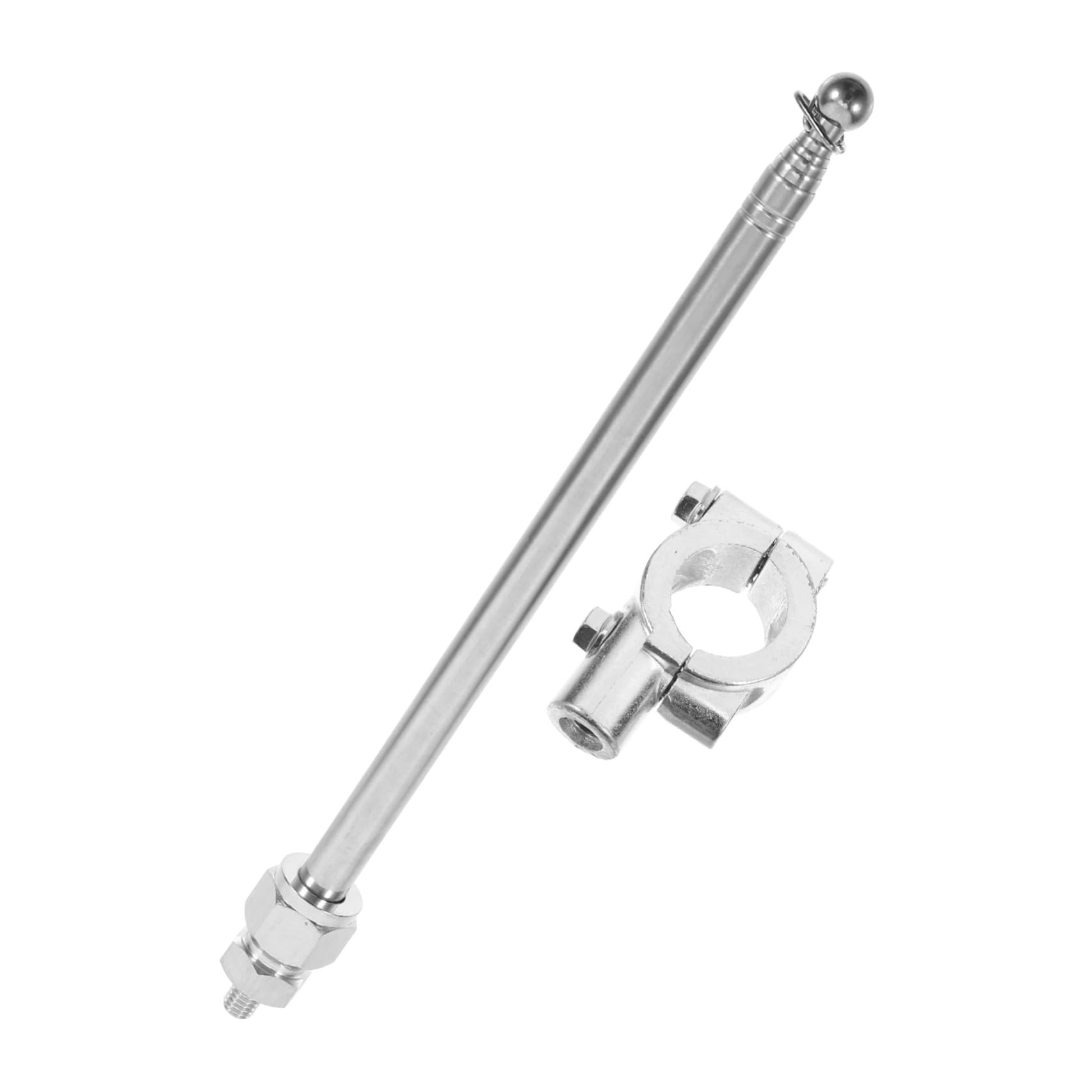 Cabilock Asta de Bandera Retráctil para Bicicleta de Aleación de Aluminio y Acero, Portátil Longitud Ajustable para Mayor Seguridad en Paseos