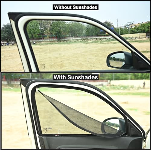 Image of Able Elegant Car Magnetic Sun Shade Curtains with Zipper for Chevrolet SAIL Set of 4 Pcs