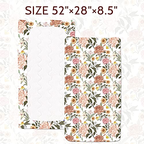 Image of Crib Sheets HNHUAMING Neutral Baby Crib Fitted Sheets, Ultra Soft & Breathable 52 X 28 inch Crib Sheet Snug Fits for Standard Crib Mattress, Vintage Floral