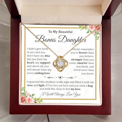 Bonus Daughter Gifts, Bonus Daughters Necklace From Stepdad, Step Daughter Gift From Stepmom, Christmas Gifts For Step Daughters, Stepdaughter Necklace From Stepmom, Gift For Stepdaughter4