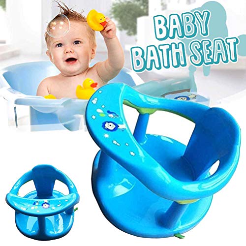 J-ouuo Baby Bath Seat,Baby Bathtub Seat for Sit-Up Bathing Baby Bath Support with Backrest Support and Suction Cups for Stability