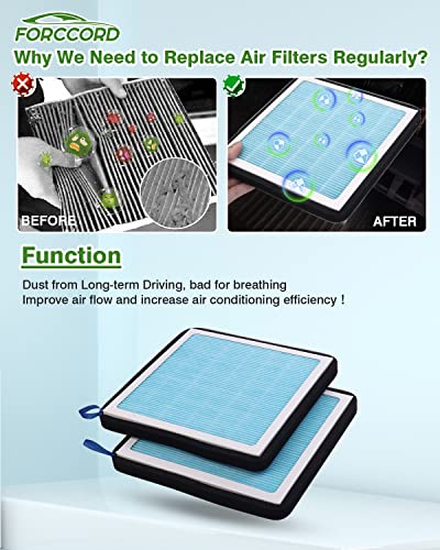 Image of 2-Pack Cabin Air Filters for Toyota Tacoma 2005-2023, Dodge Dart 2013-2016 | Pontiac Vibe 2003-2008 Replace#CF10374, Cabin Filter Automotive Replacement Passenger Compartment Air Filters Car Accessories
