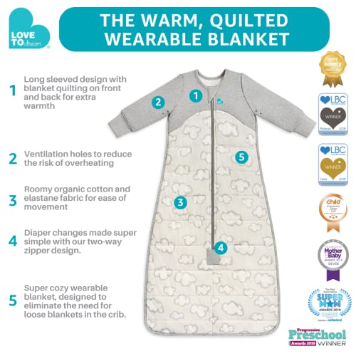 Image of Love to Dream Warm Toddler Sleep Bag (18-36 Mo), Super Soft Temp Regulating Sleeping Sack, 2.5TOG Warm Wearable Blanket, Pink