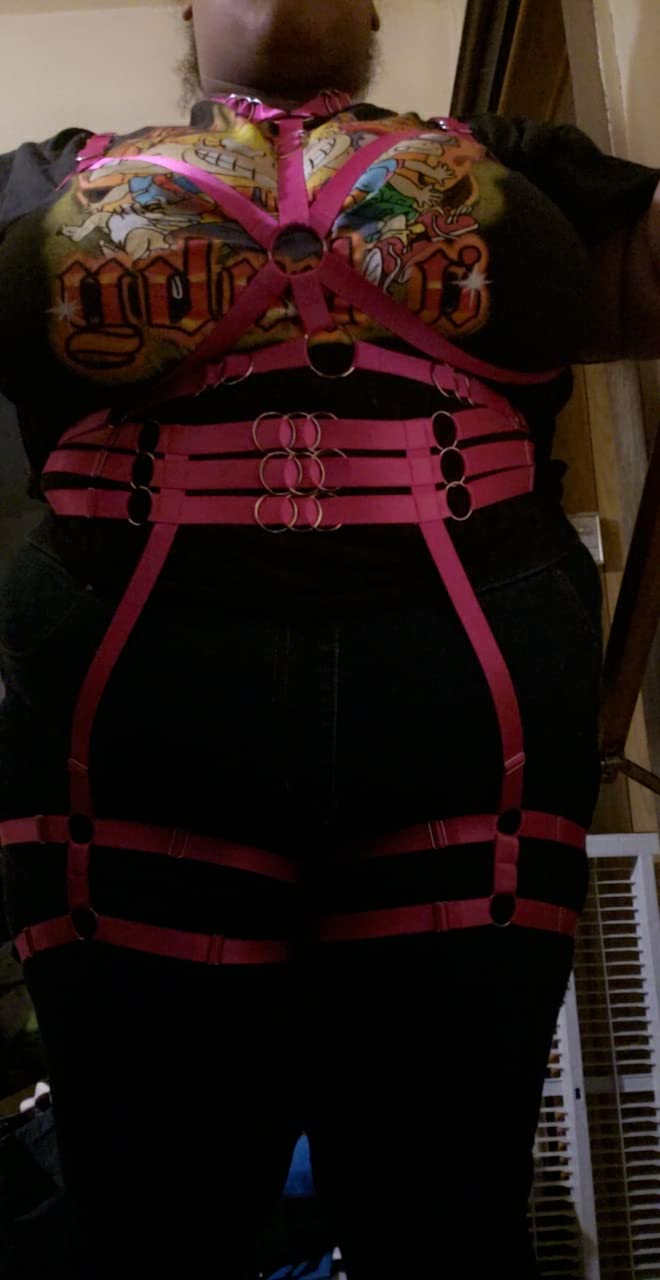$6/mo - Finance Plus Size Plump Garter Belt Set Full Body Harness for Women Lingerie cage Punk