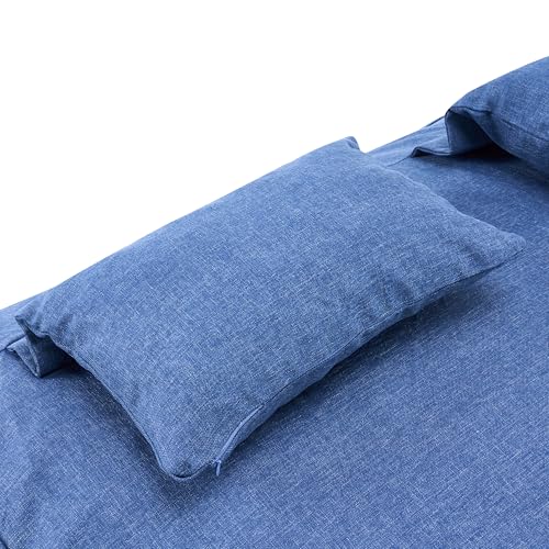 Christopher Knight Home Lemoore Giant Bean Bag Chair for Adults and Kids, Two-seat Bean Bag Sofa with Headrest Pillow, Outdoor Comfy Reading Chair, Patio Lounge Sofa for Poolside Garden, Navy Blue by Christopher Knight Home - Image 7