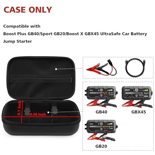 EVA Protection Case Compatible with NOCO Jump Starters Boost Plus GB40/Boost Sport GB20/Boost X GBX45 1250A 12V UltraSaf - Additional View