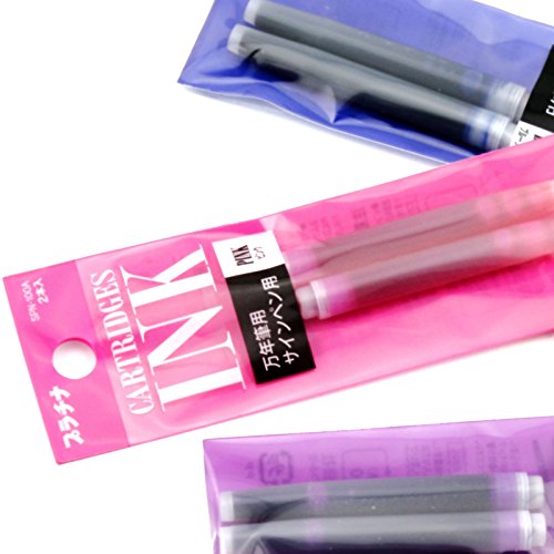 Platinum com caneta e Tinta refil de caneta Cartucho – Preto – Conjunto de 2