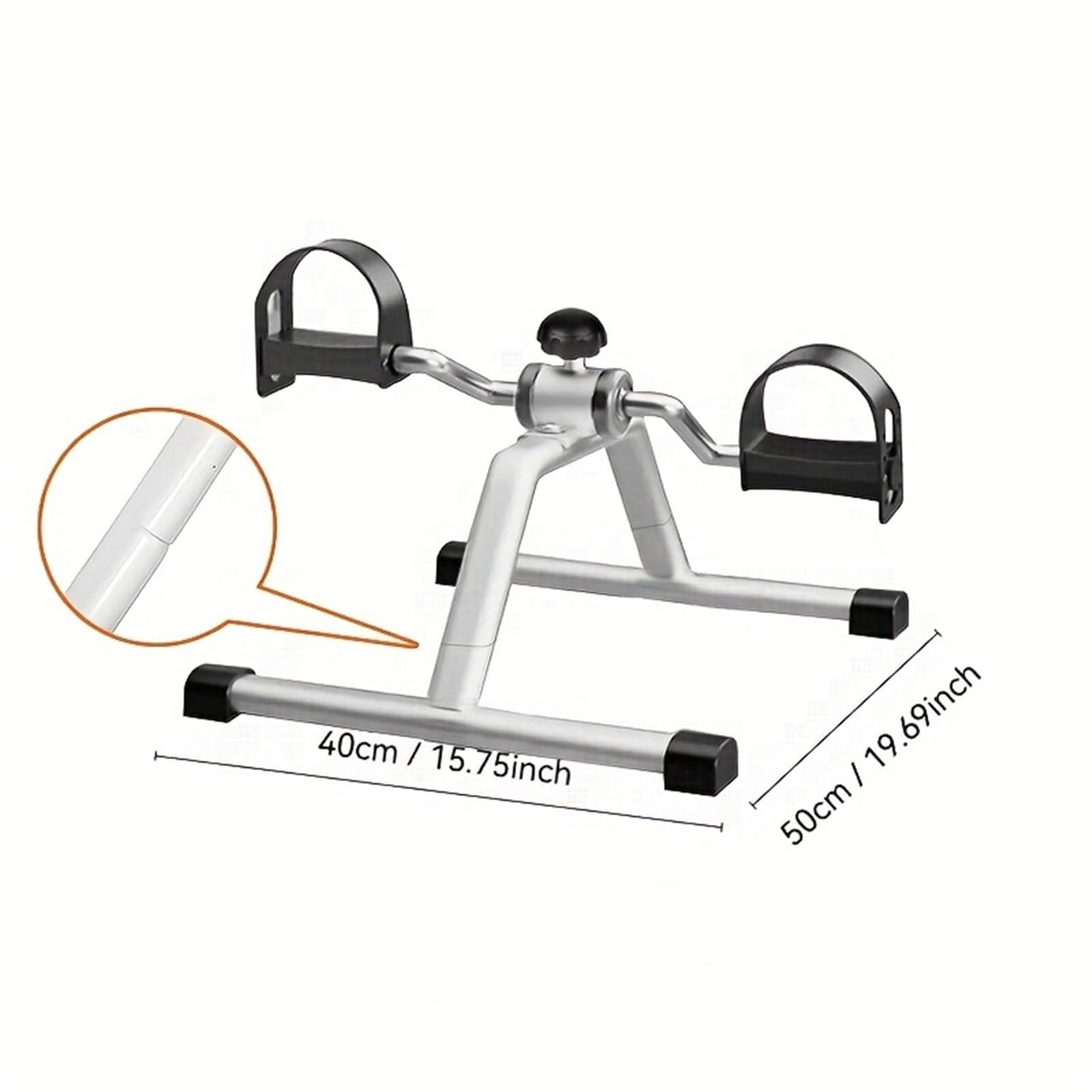 Mini Bicicleta EstáTica Bicicleta estática plegable ajustable: equipo de ejercicios for el hogar, estructura resistente, pedales engrosados ​​y plataforma estable for los pies, color blanco