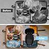 Hard Hat Case for Baseball Caps, Baseball Hat Organizer with Carrying Handle & Shoulder Strap, Hat Carrier Case for Travel, Baseball Hat Organizer Holder for 6 Baseball Caps, Black