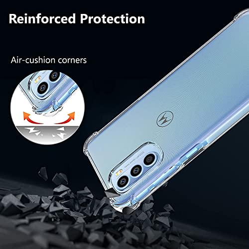 Image of Shockproof Bumper Ultra Clear Slim Anti-Slip Grip Soft Flexible Back Cover for Motorola Moto G31 / XT2173-3 (Transparent)