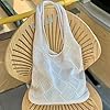 2025 Sacs en crochet pour femmes, sacs fourre-tout de voyage, fourre-tout de plage d'été et sac à bandoulière bohème pour femmes, beige, taille unique #2