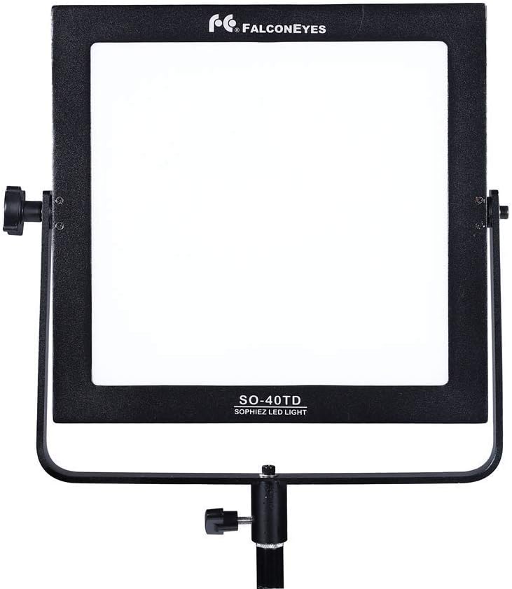 Falcon Eyes SO-40TD Video Light Kit 40W 3000k-5600k Bi-Color Led Panel Lamp Square Soft Studio Light Ideal for Close-up Shooting, Portrait Photography, Interviews,YouTube Video