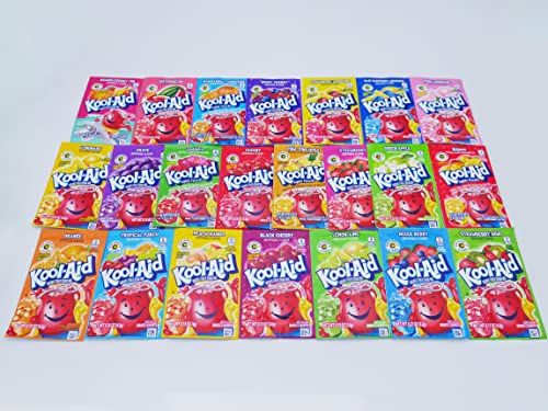Kool Aid Packets Supreme Variety (22 Flavors) - Drink Mix Packets - Includes Blue Raspberry, Berry Cherry, Jamaica, Sharkleberry Fin, And More! - By Dr. Plenty #TOP1