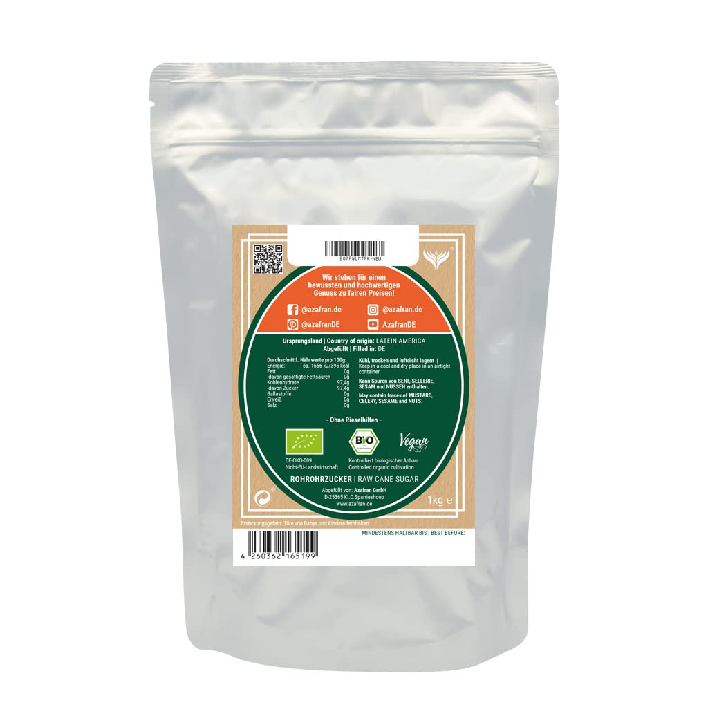 Azafran BIO Rohrohrzucker zartgold fein gemahlen 5kg