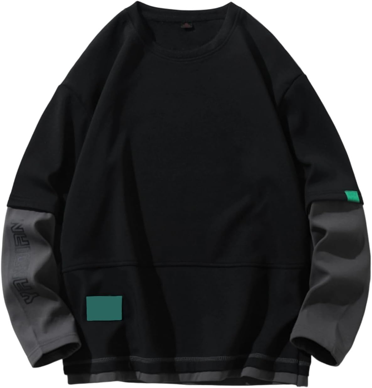 Men's Techwear Japanese Harajuku Hoodie Hip Hop Streetwear Urban Hoodie Sports Shirt Y2K Streetwear Sweater with Double Hem Top Casual Simple Two Piece Pullover