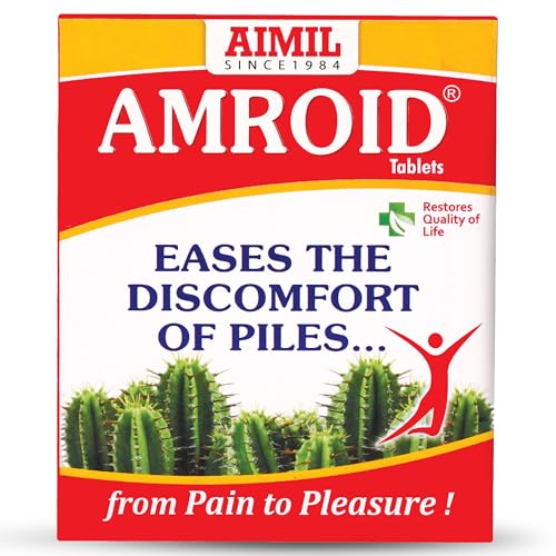 Image of AIMIL Amroid Tablets - 30 Tablets | Ayurvedic Supplement for Anorectal Comfort and Bowel Regulation | Natural Polyherbal Formula with Triphala, Amla, and Tulsi to Relieve Discomfort (Pack of 1)