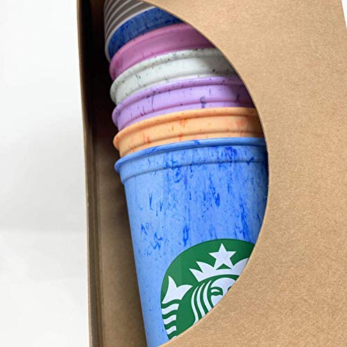 Starbucks Reusable Hot Cup Collection Pack Of 6 W/Lids 16 oz Summer 2019