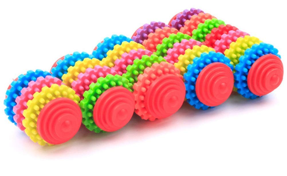 MU Durable Salud Engranaje Goma Dentición Dientes de Goma Mascota Perro Gato Juguetes Mascota Dental Perlopista Perro Masticar Juguetes para Pequeños Perros S Suministros para Mascotas,7 Colores