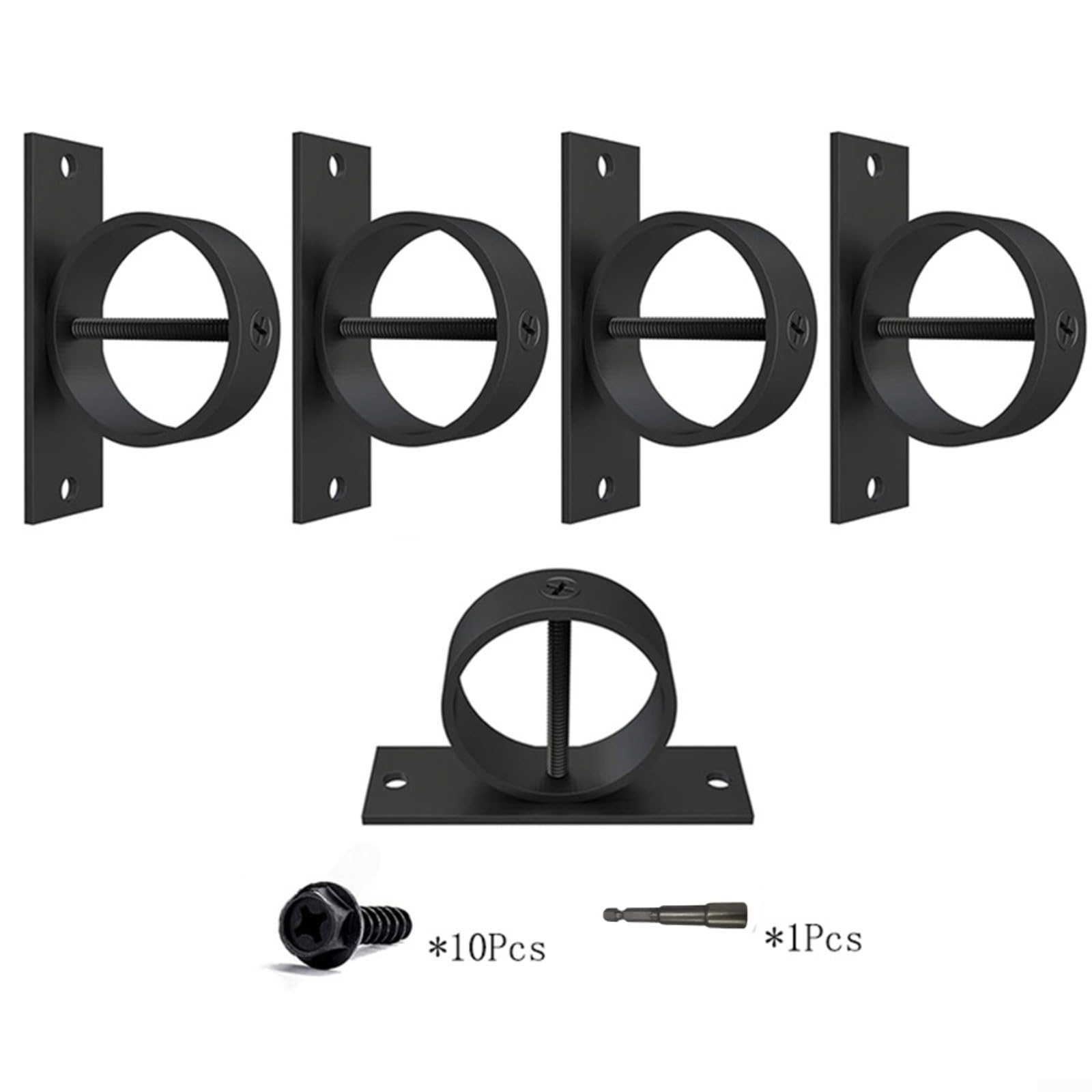 Lot de 5 supports de clôture en acier inoxydable avec revêtement de protection pour clôtures en corde, rampes d'escalier, crochets muraux et de plafond