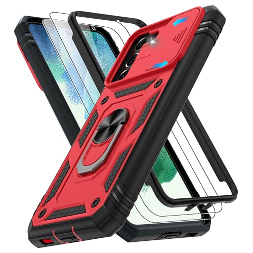 Coque Samsung S21 FE 5G rouge intégrale pour éliminer le risque d'écran brisé au quotidien