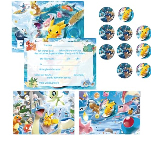 CHDINLL 12 Piece Invitation Cards Kids Birthday Boy & Girl Party Invitations Kids Birthday Party Invitation Cards (#1003)