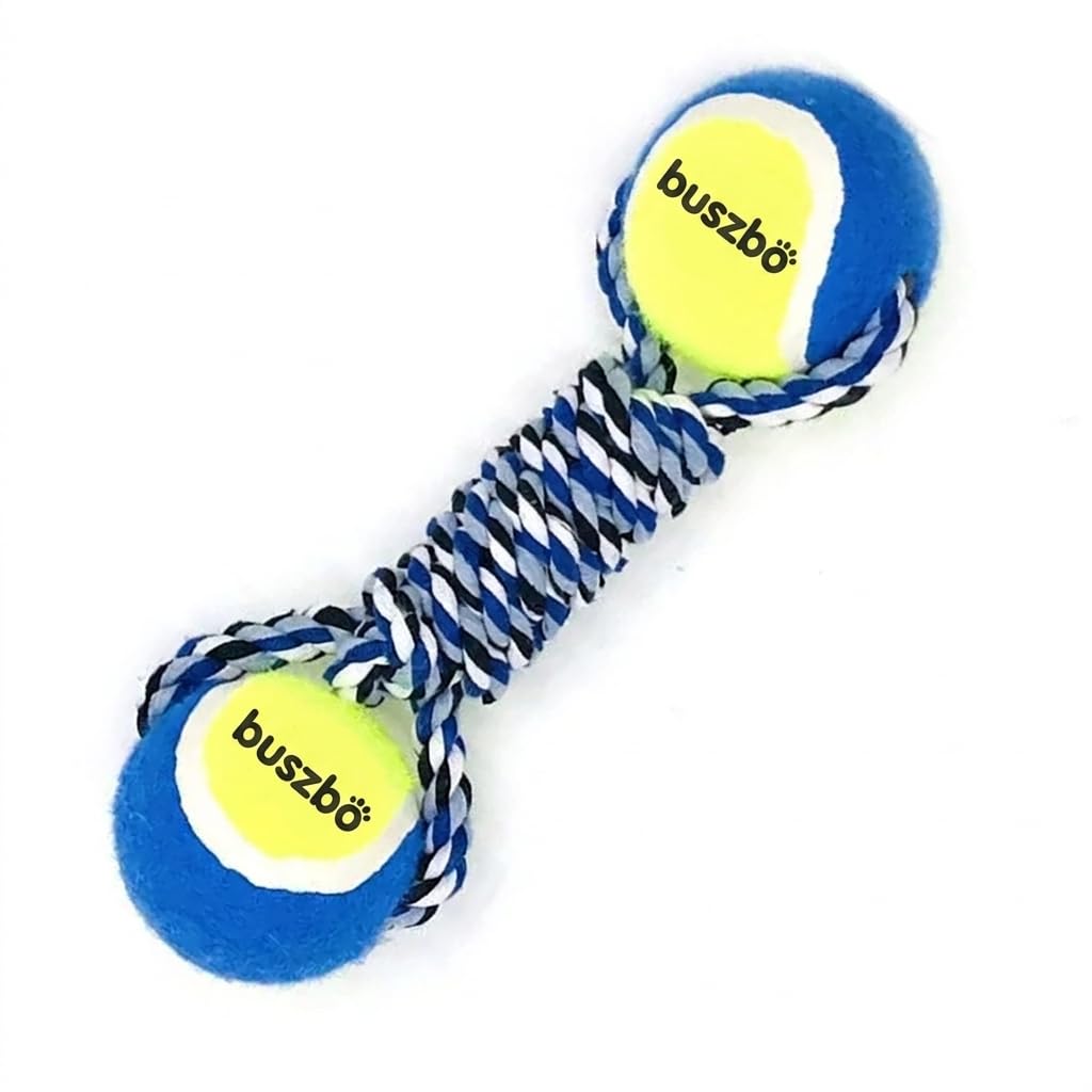 BUSZBO Durable Tennis Dumble Dog Toy | Chew, Tug & Fetch Toy for Small, Medium & Large Dogs | Interactive Pet Play Toy | S...