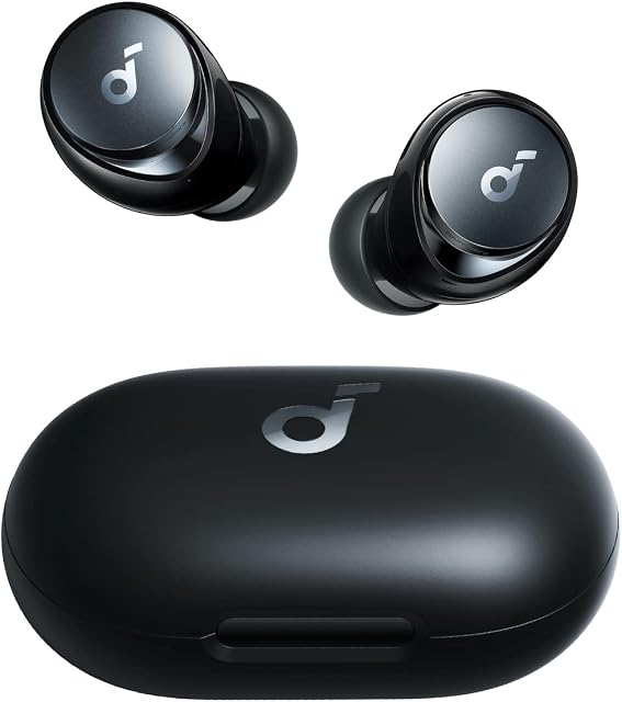 Soundcore by Anker Space A40 Auto-Adjustable Active Noise Cancelling Wireless Earbuds, Reduce Noise by Up to 98%, 50H Playtime, Hi-Res Sound, Comfortable Fit, App Customization, Wireless Charge