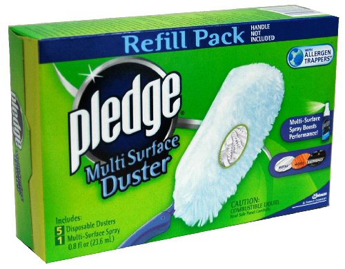 SC Johnson Pledge Multi Surface Duster Refill: 5 Disposable Dusters and 1 Multi-Surface Spray (#34336)