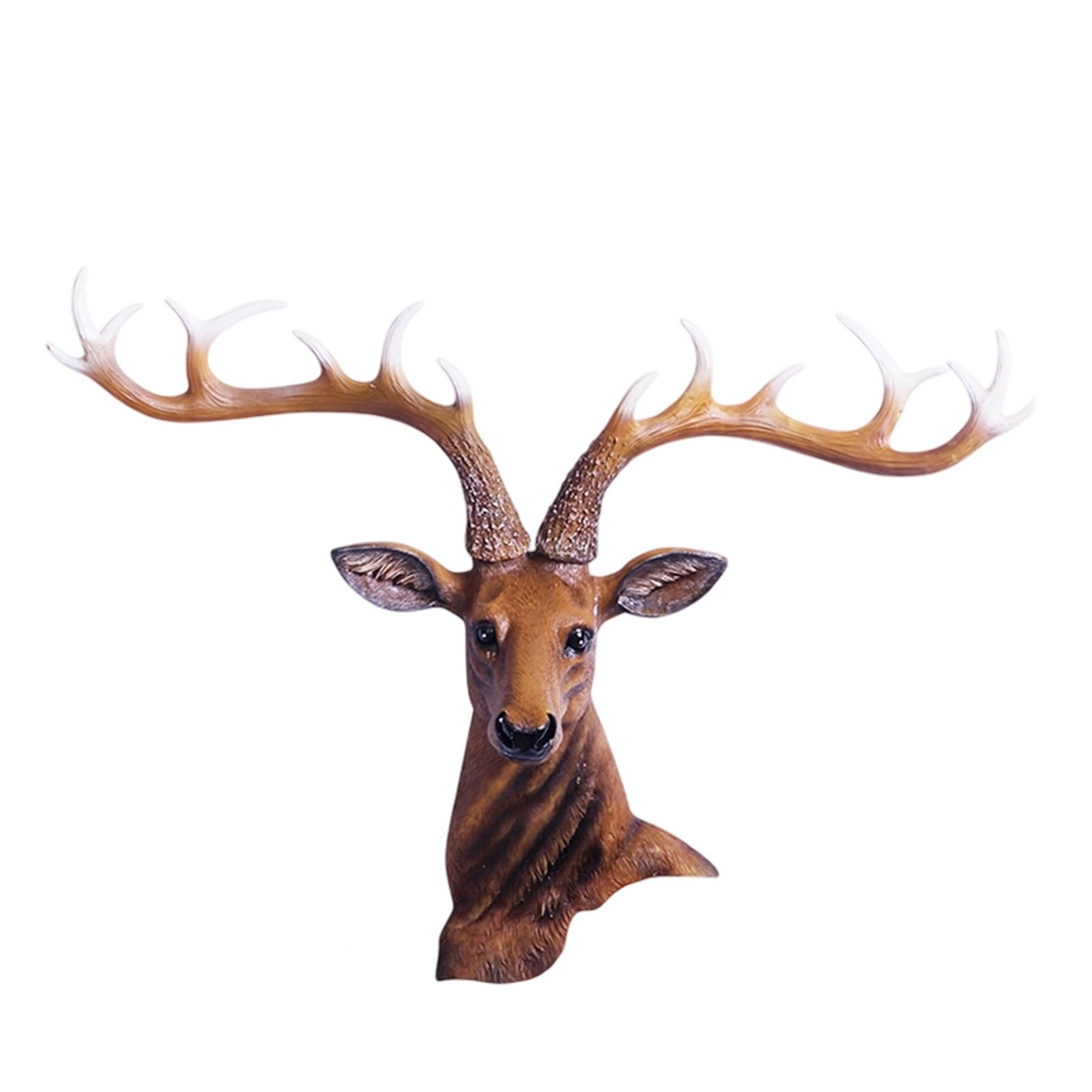 Supporto da parete a forma di testa di cervo, decorazione in resina a forma di animale per la decorazione domestica, design simulato, perfetto per creare un'atmosfera rustica