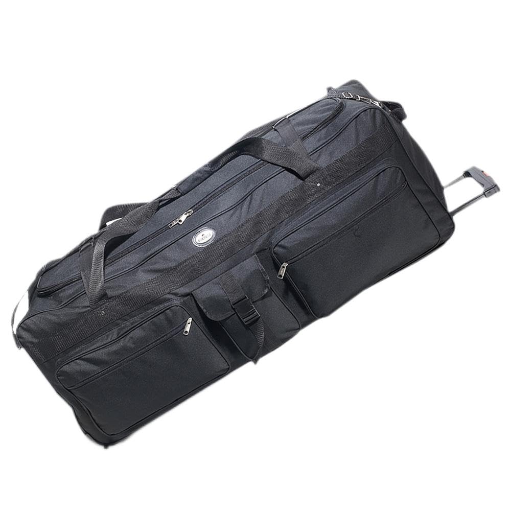 OVERSIZED Rolling Soft Trunk Duffel Bag 42", Everest - Ideal for Camp, OVERSIZED for air travel (Black)