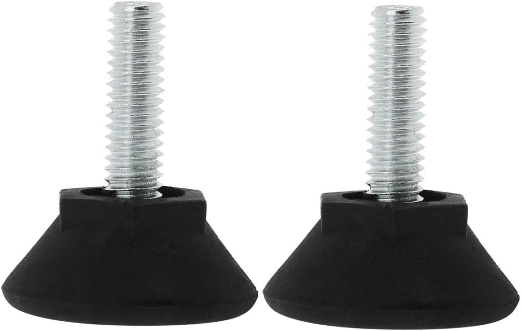 M6 x 20 x 25mm Furniture Glide Leveling Feet Adjustable Leveler Floor Protector for Chair Sofa Table Leg 2 Pack