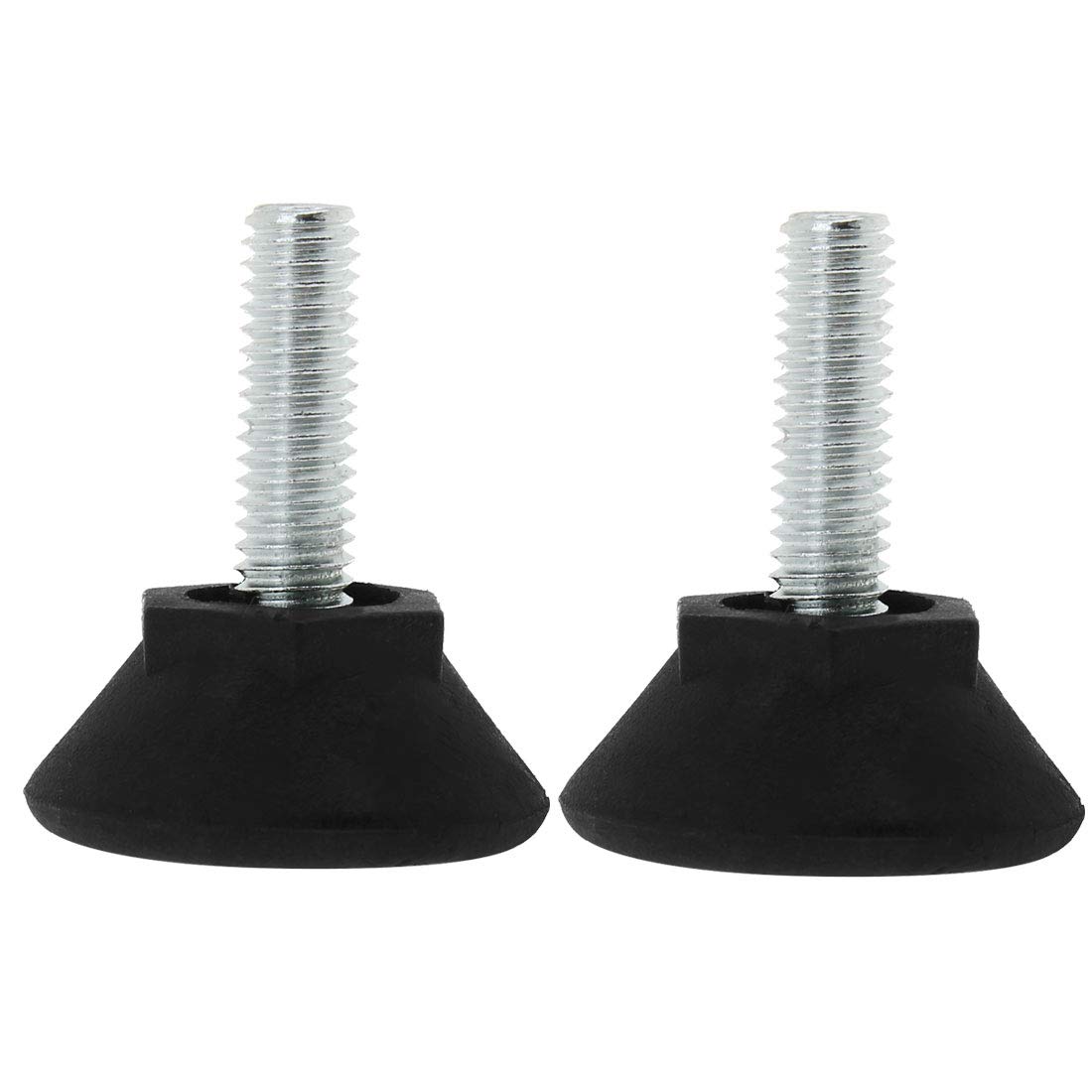 Sourcingmap M6 x 20 x 25mm Furniture Glide Leveling Feet Adjustable Leveler Floor Protector for Chair Sofa Table Leg 2 Pack
