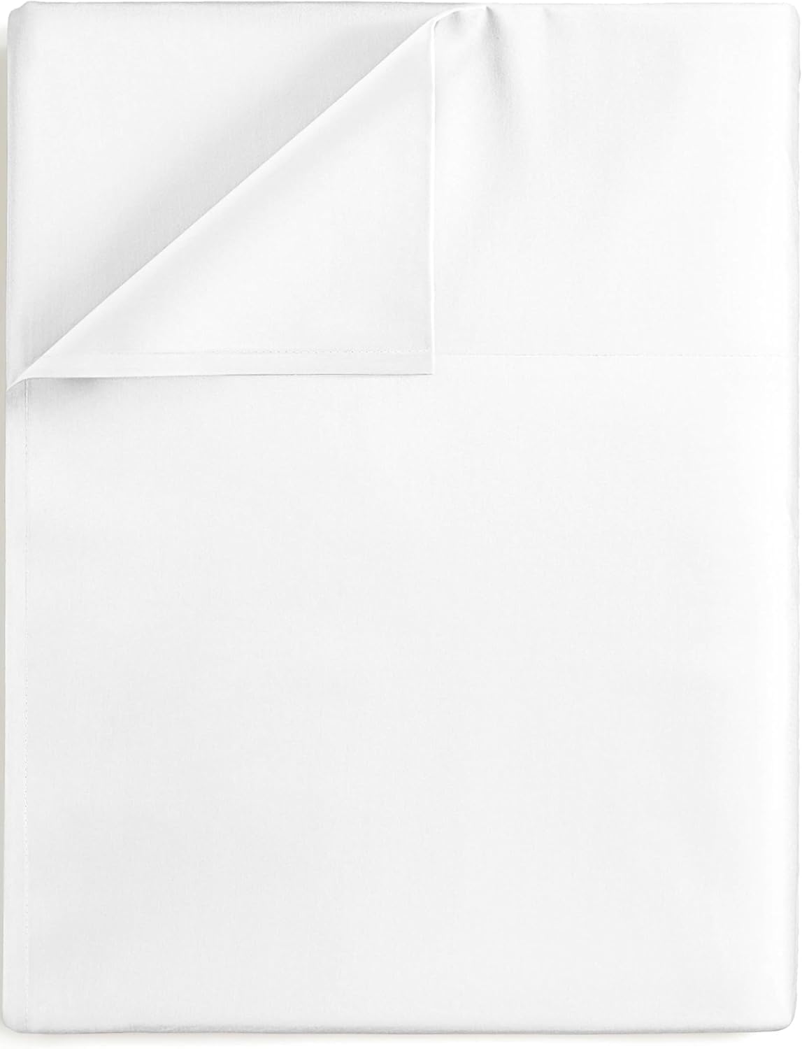 Good Sleep Bedding Flat Sheet Double Size - 1 Pc, 100% Egyptian Cotton Flat Sheets for Dorm, 1000 TC Double Flat Sheet, Luxury Soft Flat Bed Sheets - White