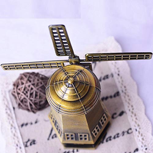 Ztianef Sculptures Head Sculpture Antique Bronze Dutch Windmill Statue Metal Furnishing Articles Holland Windmill Figurinehome Office Desktop Decoration #TOP2