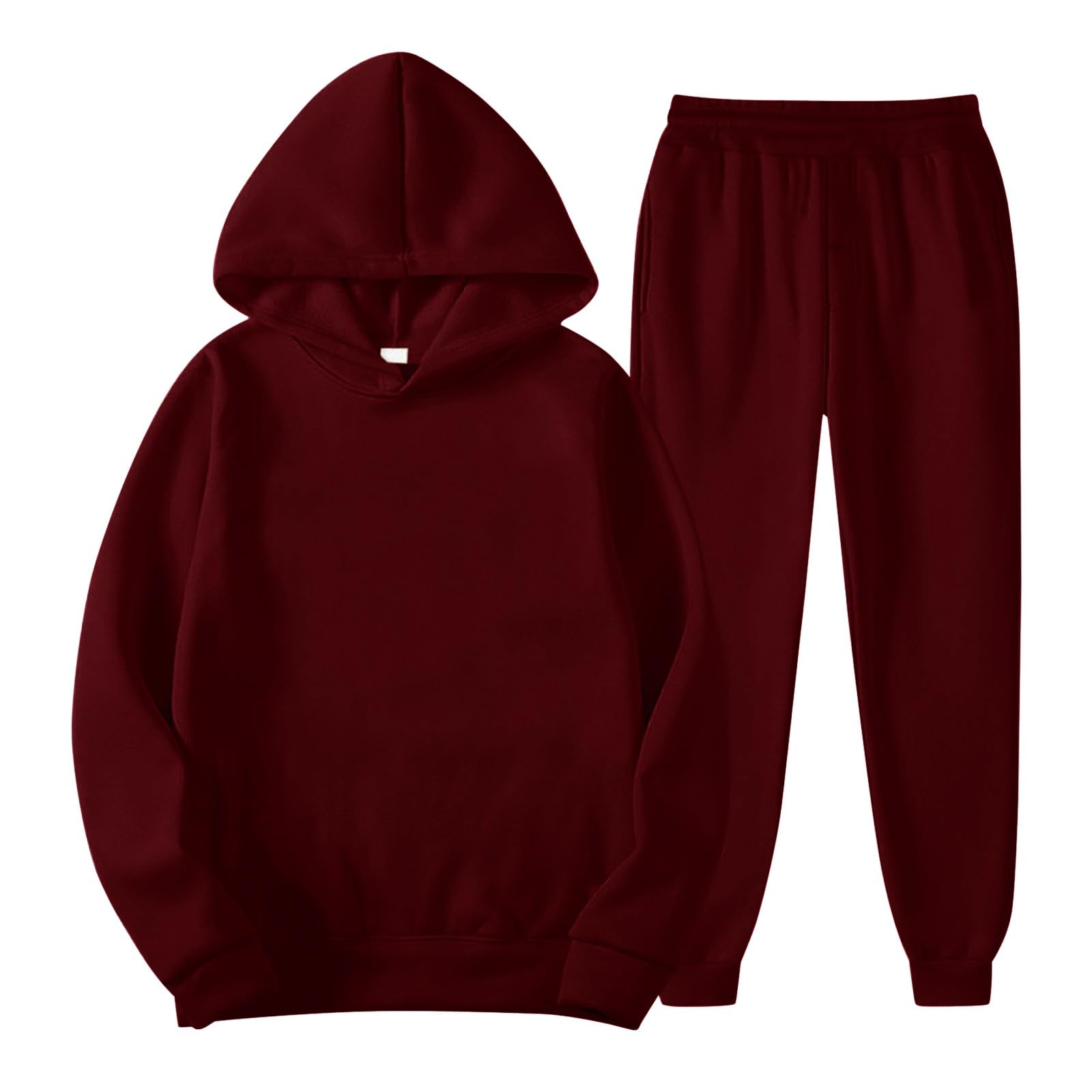 Mjjsk Ensemble de survêtement 2 pièces pour filles - Pull à manches longues - Sweat à capuche - Pantalon de jogging - Pour l'école, le sport