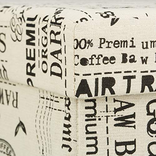 Relaxdays Scatola Portaoggetti con Coperchio Pouf