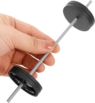 Abaodam Dollhouse Barbell Miniature Dumbbell Dollhouse Gym Mini Fitness Equipment Model for Doll House Ornament Accessories Decoration
