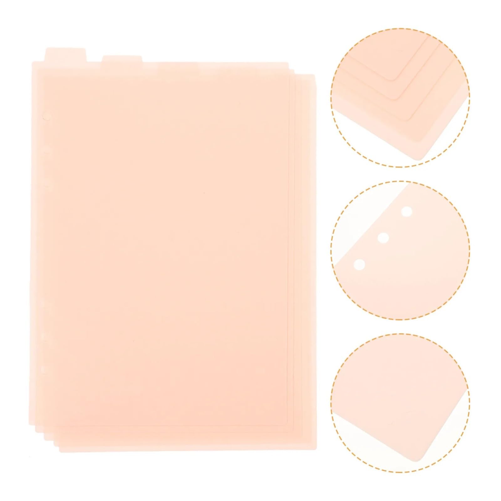 Lot de 30 intercalaires à onglets A6, 6 anneaux en plastique pour journal, carnet de notes, rapport