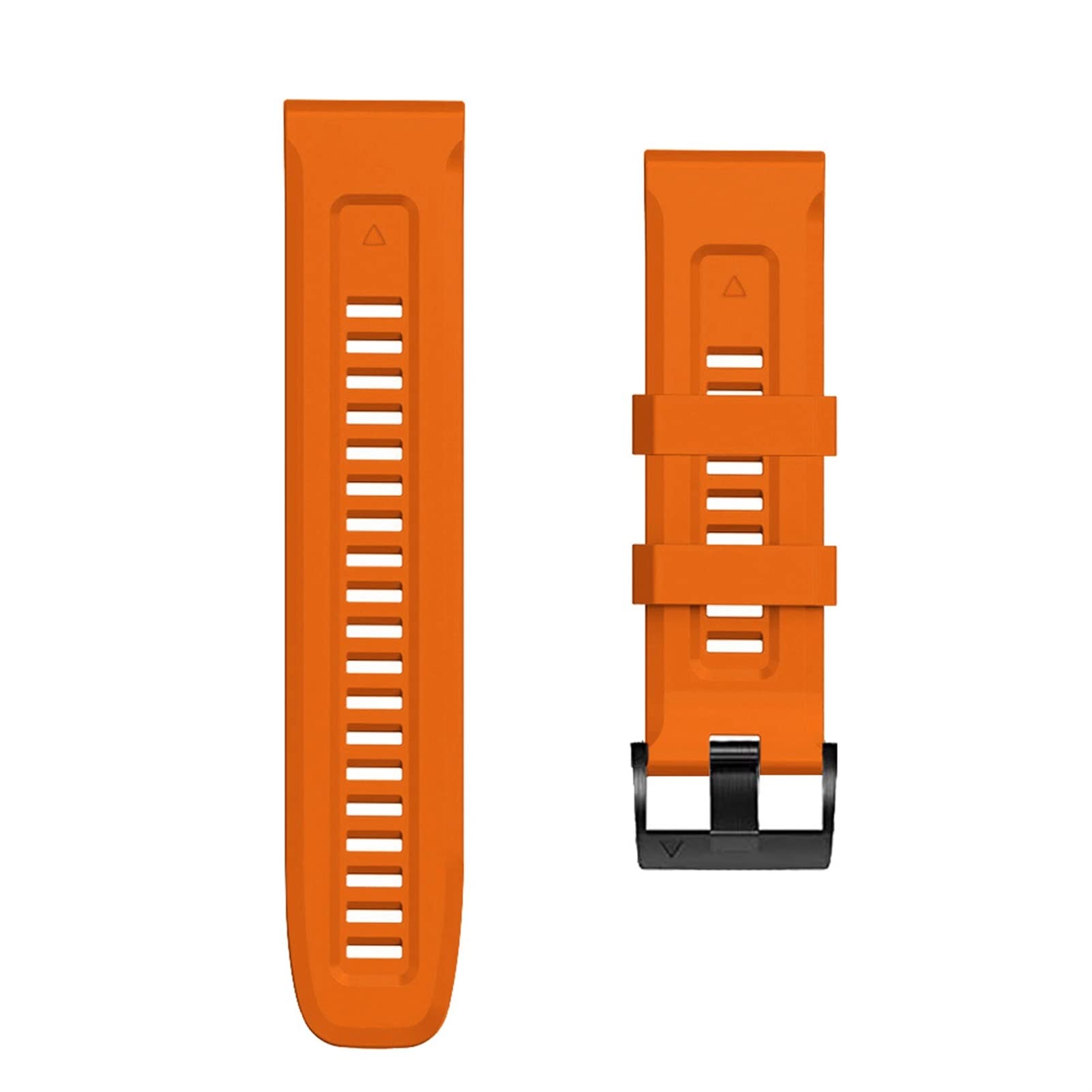 Bracelet de rechange silicone 22mm pour Garmin Fenix 7 et 6 Pro en coloris orange vif