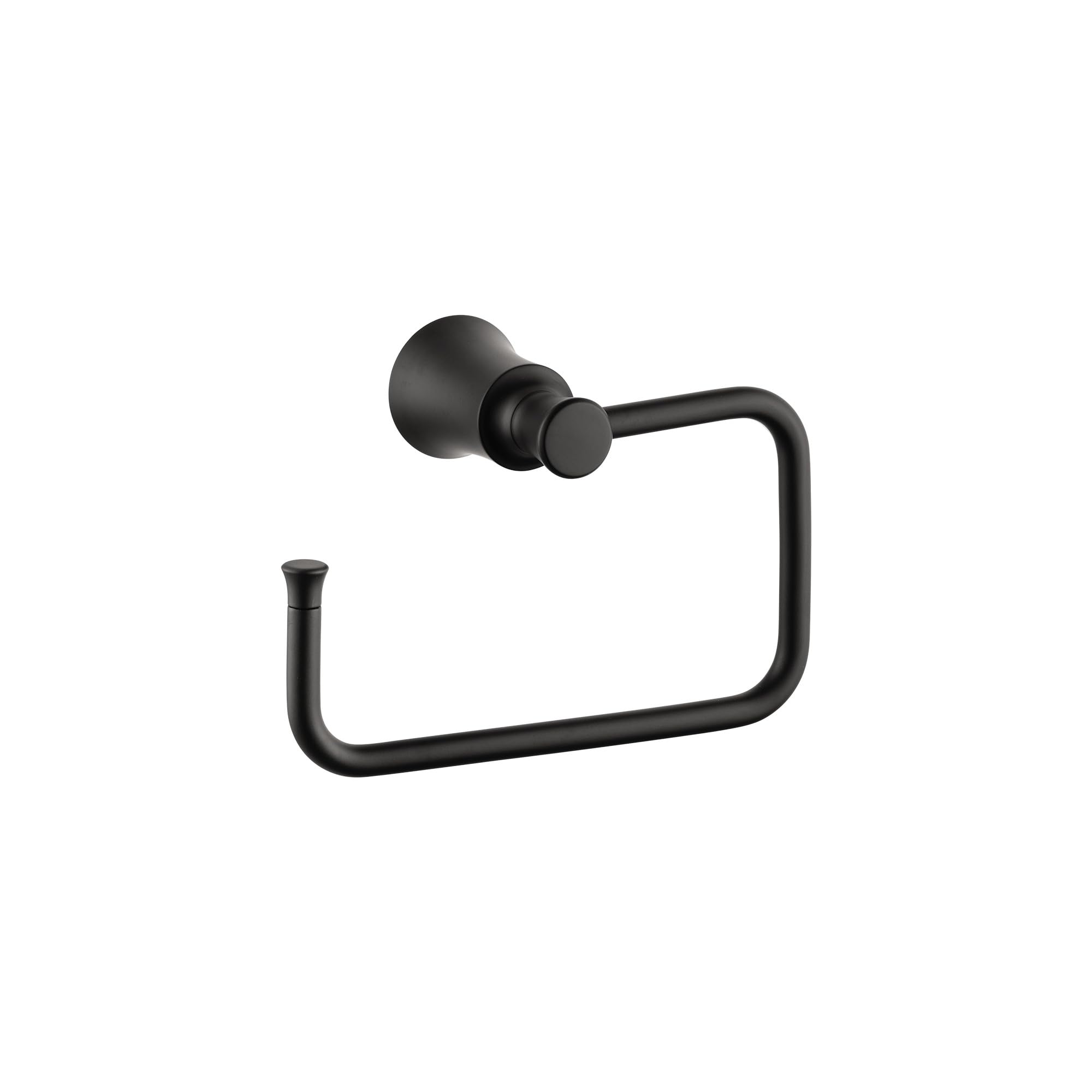 hansgrohe Towel Ring 8-inch Transitional Towel Holder in Matte Black, 04786670, 8.3-Inches Wide